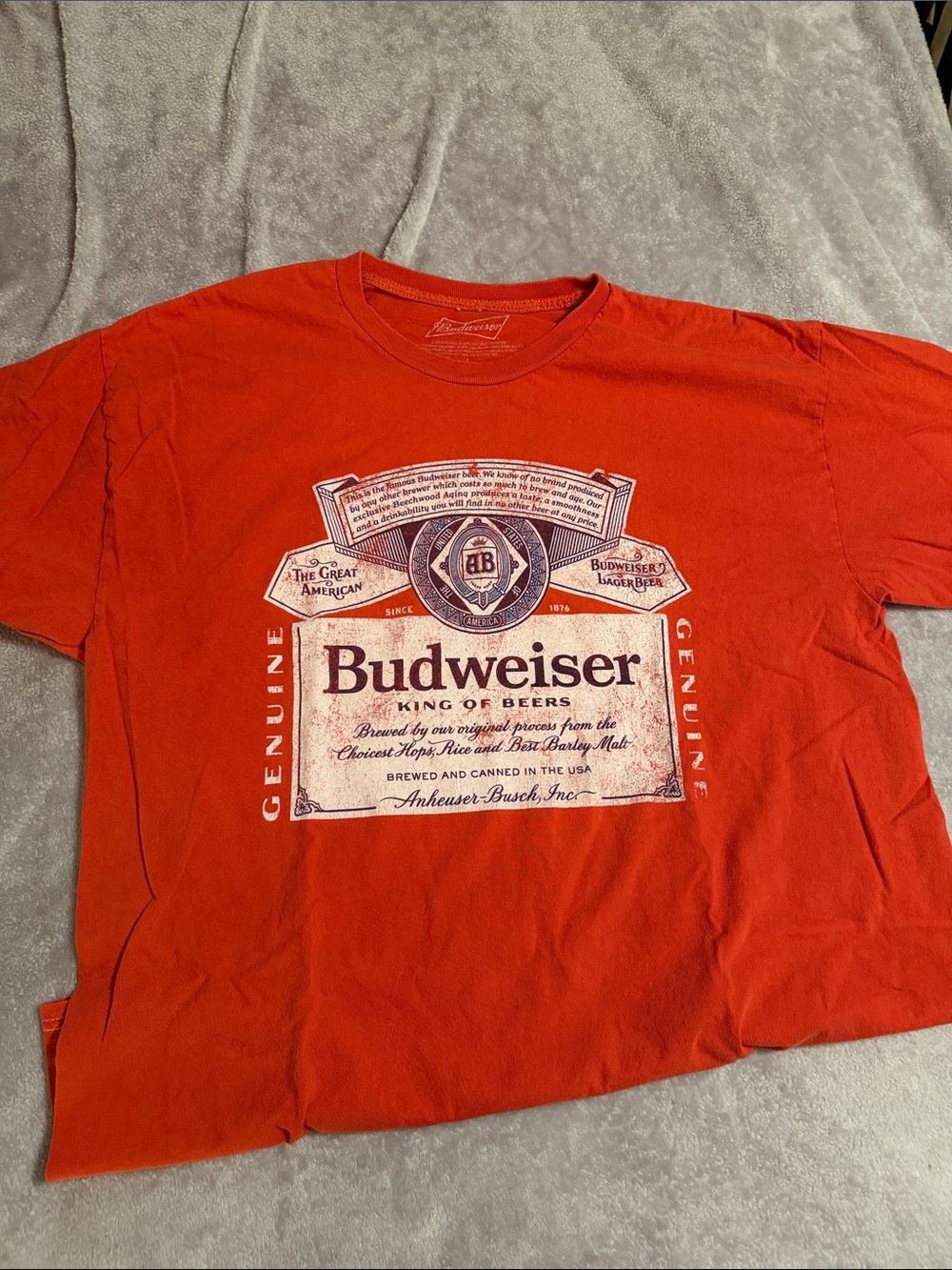 Urban Outfitters Red Budweiser Logo Short-Sleeve Tee